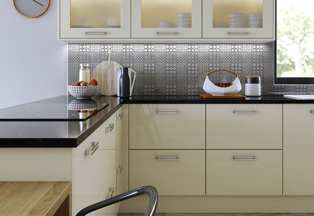 Paris Gloss Flat kitchen Alabaster