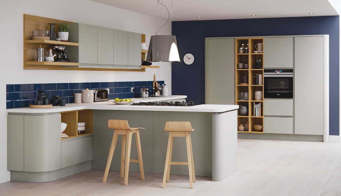 Tokyo Handleless Matt Kitchen Stone