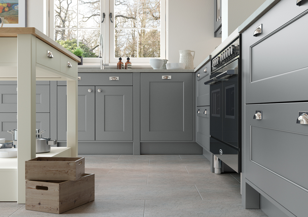 Cotswold painted & beaded shaker kitchen Dusty Grey