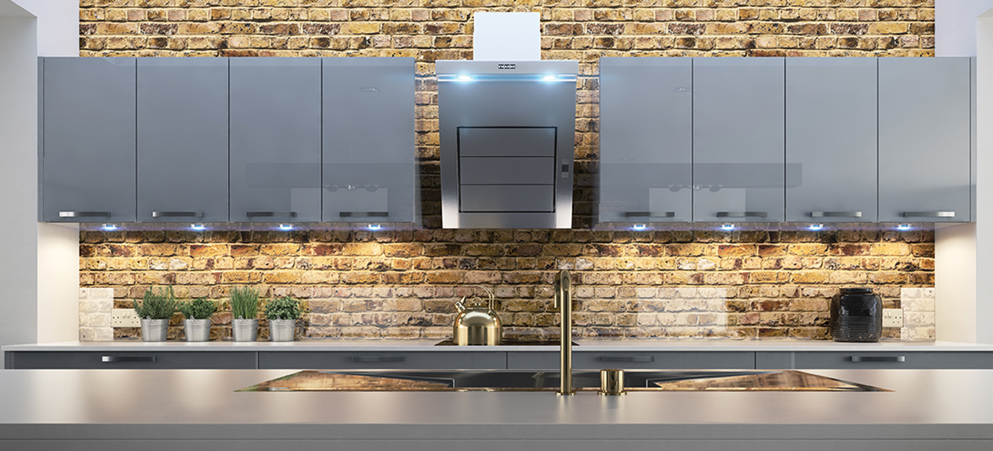 Paris Gloss Flat Door Kitchen Dusty Grey