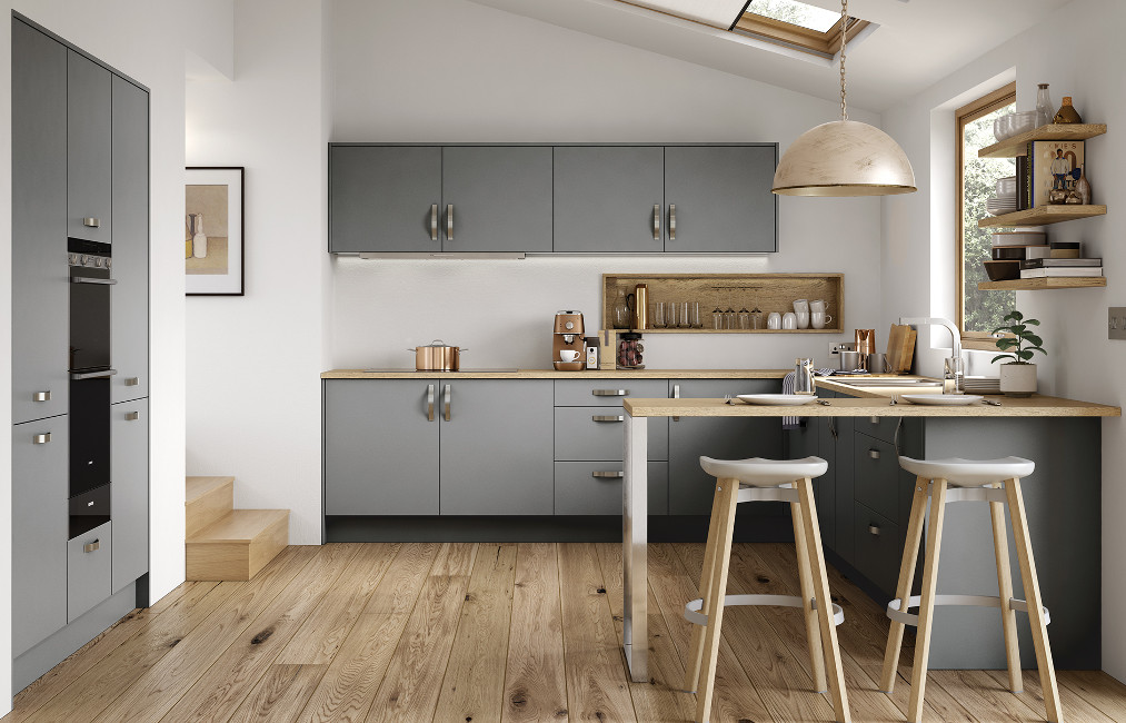 Rome Matt Flat Door Kitchen Dusty Grey